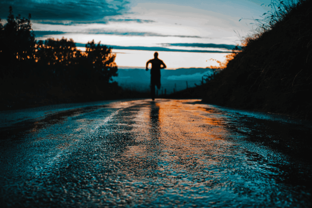 image of a man jogging