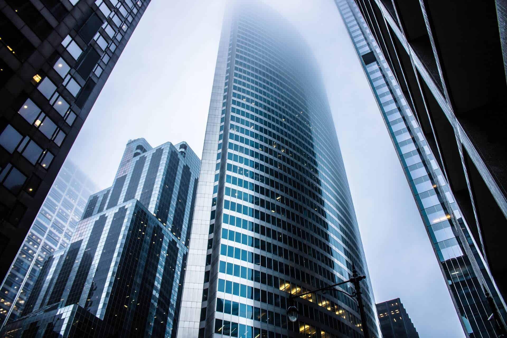 image of towering scyscrapers
