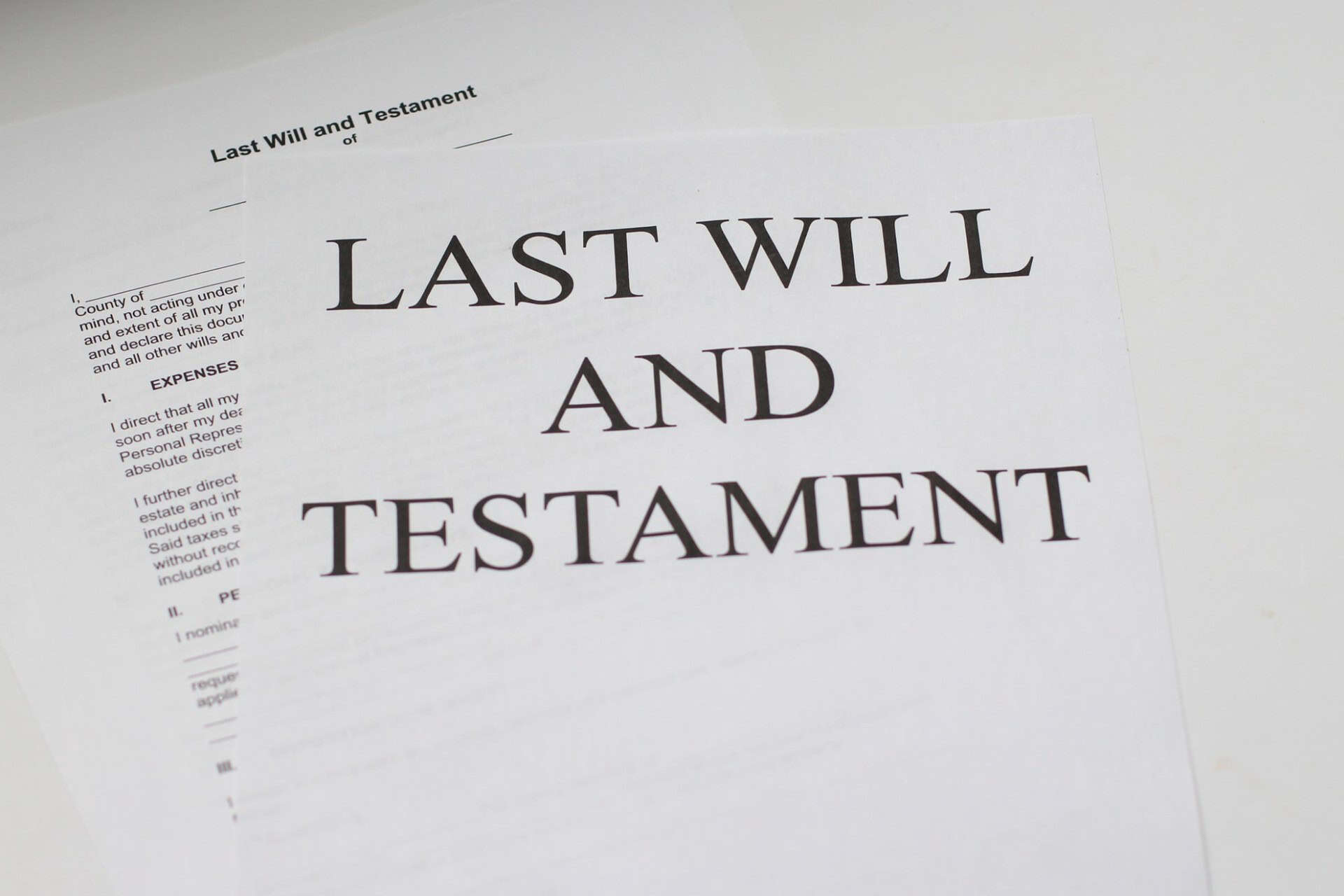 image of a last will and testament